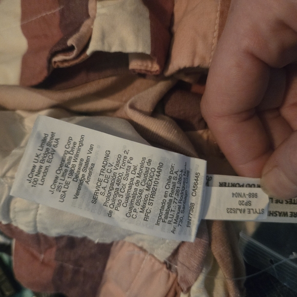 Madewell Pink and Cream High Waist Paperbag Shorts - Picture 5 of 5